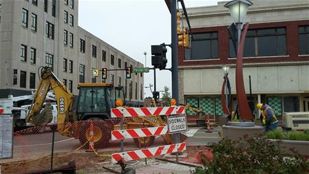 Signal work on McCamly Street